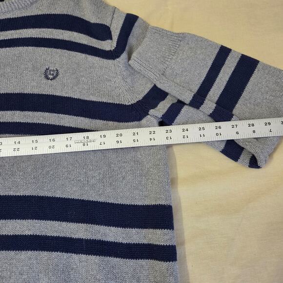 Chaps grey and navy blue Sweater mens size XL - Picture 7 of 10